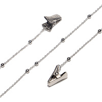 Легкая металлическая цепочка с бусинами для очков и масок GL1113