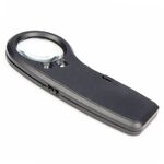 Portable pocket magnifier with backlight and UV light 21012-A, diameter: 30 mm, magnification: 30X
