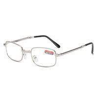 Folding metal reading glasses JY303 with case, diopters from +1.00 to +4.00, RMC=62-64