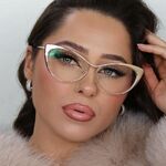 Очки металлические женские с защитой от синего света с флексами 0176-8807-PN