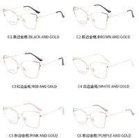 Combined frame (metal + TR90) or glasses with blue light protection, with spring hinges FA87162