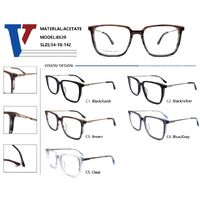 Plastic acetate + metal frame with spring hinges 8639-DA