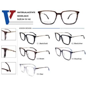 Оправа пластиковая из ацетата + металл с флексом 8639-DA