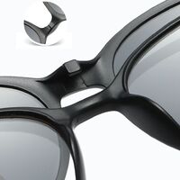 Оправа пластиковая TR90/PC + комплект из 5 поляризационных солнцезащитных насадок (клипон) на магните + кожаная сумка El Dorado EL9505