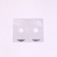 Липкий сегмент (липучки, слиперы, противоскользящие накладки) для линз, прозрачные с серебряной кромкой, поливинилхлорид, 500 штук