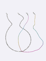 Набор из двух розовых и разноцветных акриловых цепочек для очков GM122