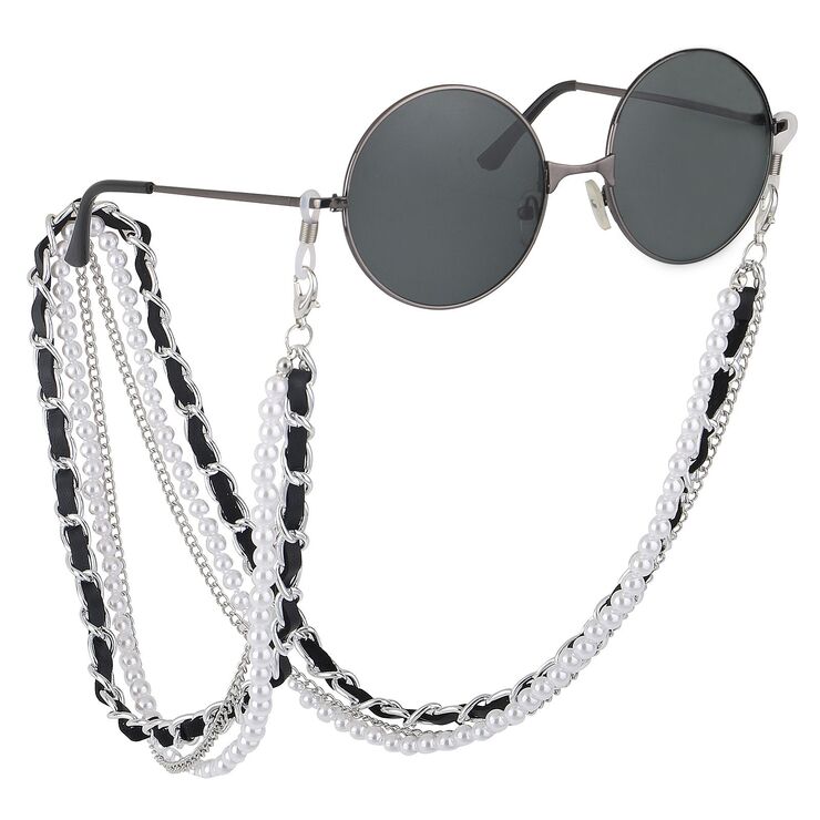 Metal non-slip chain multi-layer, with pearl, for glasses and masks GL501