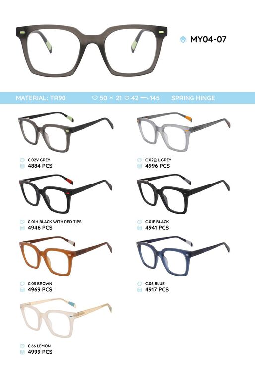 TR90 plastic eyeglasses frame MY04-07