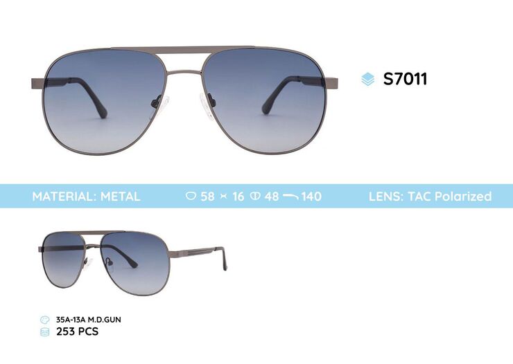 Metal frame polarized sunglasses S7011