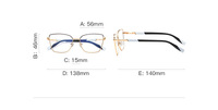 Metal blue blocker frames for glasses 3016