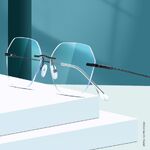 Очки металлические безрамочные с защитой от синего света KY5103