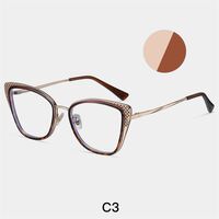 Combined frame (metal + TR90) or glasses with blue light protection, with spring hinges FA87261