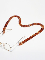 Fashion glasses chain with diamond form pearls GB136