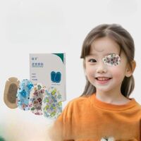 Окклюдер - детский глазной дышащий мультипликационный пластырь при амблиопии, косоглазии, после операции GF0004, коробка 20 штук