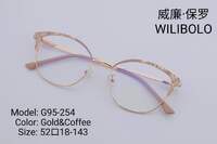 Оправа металлическая ультратонкая с флексом Wilibolo G95-254