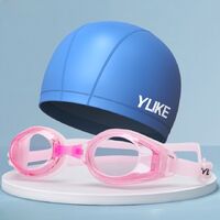 Swimming waterproof anti-fog goggles for kids, with swimming cap, 1700-YU