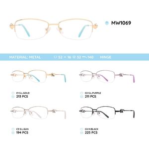 Metal women's frame for glasses MW1069