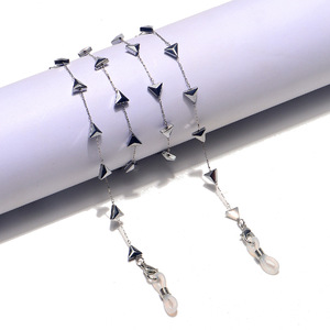 Stainless steel glasses chain with triangles GS050