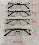 Metal frame for glasses with spring hinges 9746B