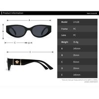 Plastic sunglasses in the shape of a 