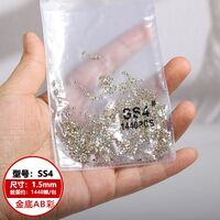 Set of rhinestones with flat bottom for decorating frames and glasses PD0022, colors: white and AB, 1.3-6.5 mm
