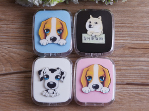 Contact lens kit with mirror and tweezers FZ2205(9018小狗)