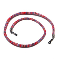 Модная цепочка для очков из натурального камня белый хрусталь GB107