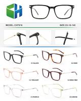 Plastic acetate frame for women with spring hinges CH7916-DA