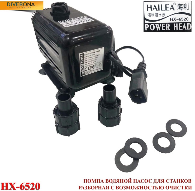 Power head - water pump for grinding machines, dismountable and cleanable HX-6520