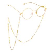 Metal non-slip gold chain with copper star for glasses and masks GL642