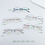 Metal titanium semirim frame SANTA 86132