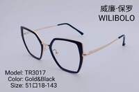 Оправа металл + TR90 ультратонкая женская с флексом Wilibolo TR3017