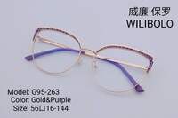 Оправа металлическая ультратонкая с флексом Wilibolo G95-263