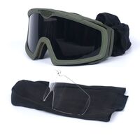 Safety shockproof tactical goggles 战术套装-圆红-1