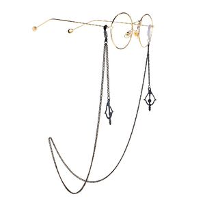 Металлическая нескользящая цепочка черного цвета, с подвеской в виде лодки, для очков и масок GL979