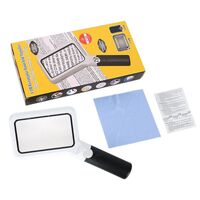 Лупа с универсальной подсветкой, увеличительное стекло с ручкой 10863-21-XX, размер: 108*63 мм и диаметр 21мм, увеличение: 2Х, 20Х