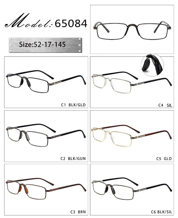 Оправа металлическая с мягким носоупором и флексом 65084-DA