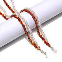 Двойная акриловая цепочка для очков и масок с искусственным жемчугом GL1158