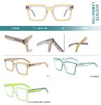 Plastic frames for glasses, acetate lamination Big City CH3216