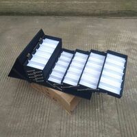 Mobile box (suitcase, trunk, organizer, display case) on wheels for frames and glasses for 60 slots JS-C190630