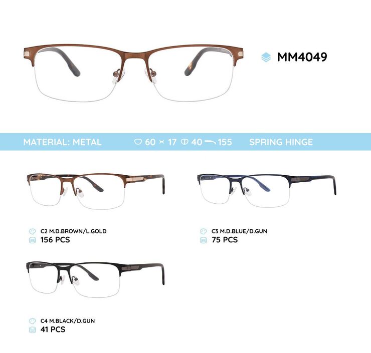 Metal nylor men's frame for glasses MM4049