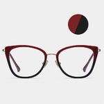 Combined frame (metal + TR90) or glasses with blue light protection, with spring hinges FA87263