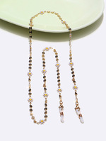 Set of two gold and silver glasses chain with number 8 GL1359