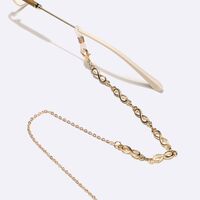 Металлическая нескользящая цепочка золотого цвета, с цифрой 8, для очков и масок GL1551