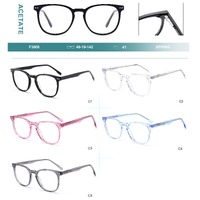 Acetate plastic frames for glasses with spring hinges Big City F3008