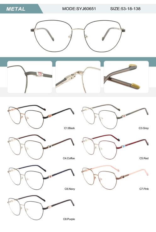 Оправа металлическая женская с флексом SYJ60651-DA
