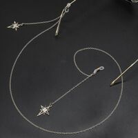 Металлическая нескользящая цепочка, с подвеской в виде креста и звезды, для очков и масок GL446