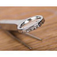 Stainless steel tweezers with magnifying glass 18143
