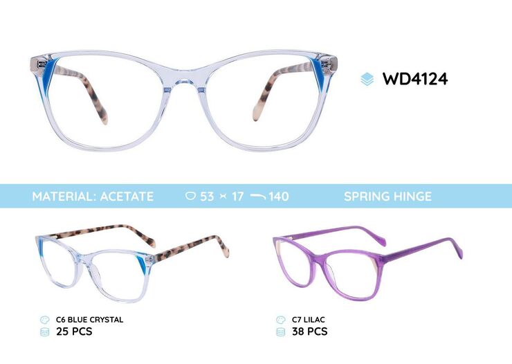 Plastic frames for glasses acetate material WD4124