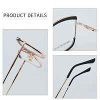 Combined frame (metal + TR90) or glasses with blue light protection, with spring hinges FA87105